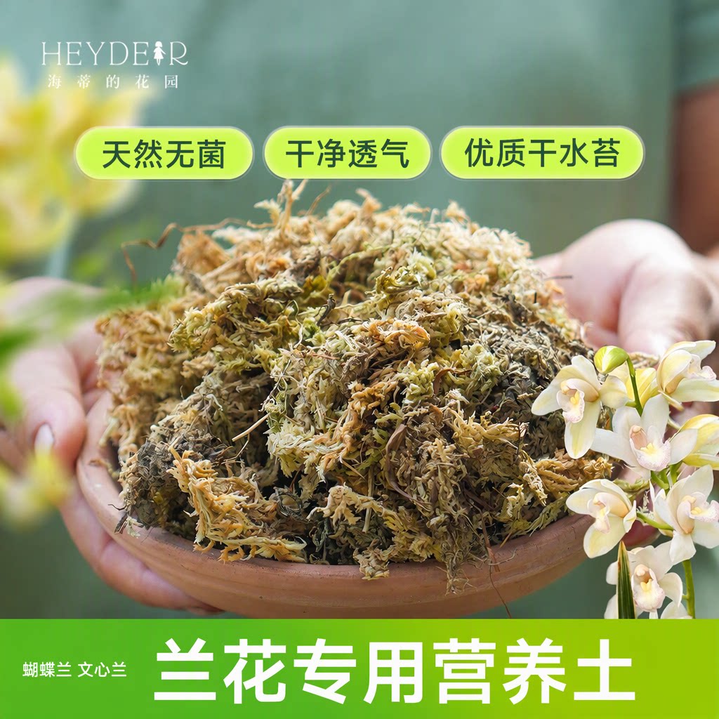 海蒂的花园水苔蝴蝶兰兰花文心兰专用营养土优质干苔藓高温灭菌