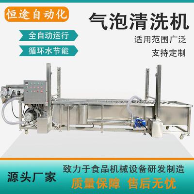 气泡清洗机生产商家专门清洗蒜黄香菜芹菜大葱长茎类蔬菜加工设备