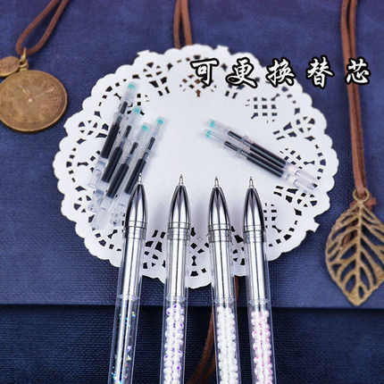 笔芯黑色中性笔高颜值女生小众ins风高端超好用的中性笔顺滑速干V