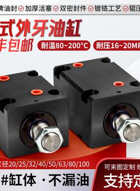 液压油缸卧式外牙CX-LA20/25/32/40/50/63/80/100薄型模具油缸