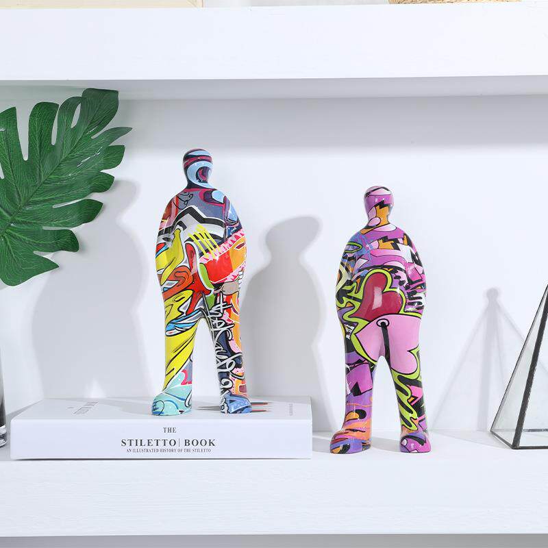 树脂人偶立体太空人客厅桌面书架精品摆件树脂工艺品玄关装饰摆件