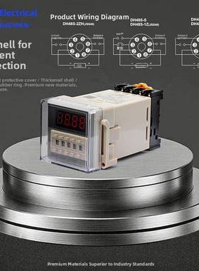 数字显示时间继电器Dh48S-1S/Z/2/Zh2周期延迟继电器Ac220V 24V 3