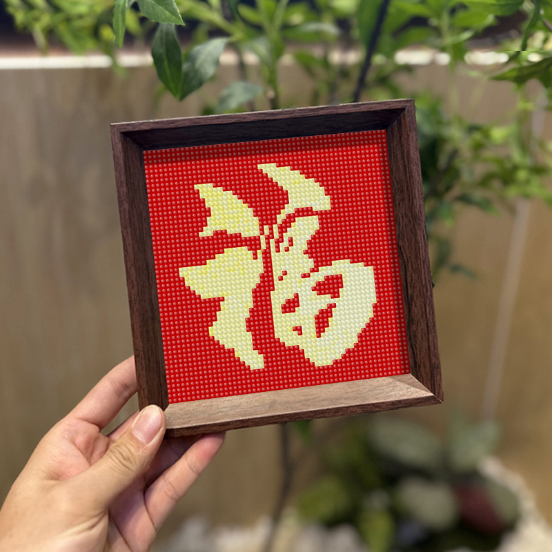 带框钻石画2024新款福字新手DIY钻石贴十字绣满钻摆台祝福钻石绣