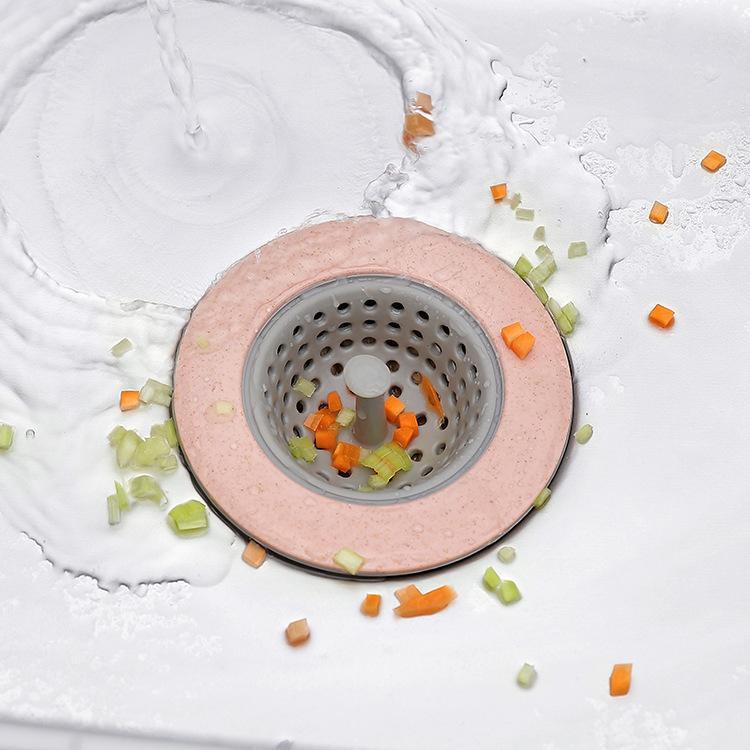 厨房水槽硅胶过滤网洗碗槽洗菜碗盘水池垃圾下水道防堵漏网带手提