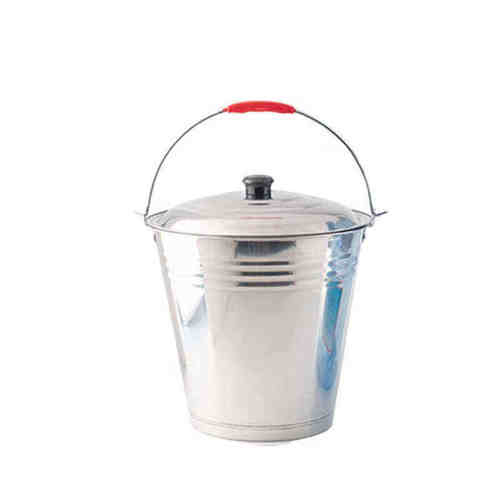 洛港30*30直筒19升水桶带盖不锈钢水桶手提式304提桶油桶储水加厚