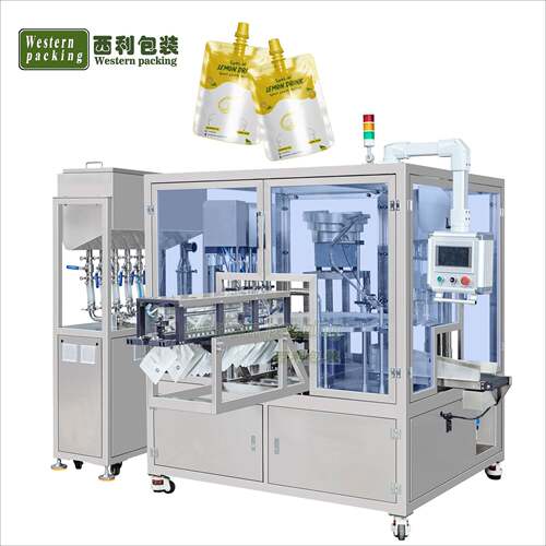 自动灌装旋盖果汁灌装机 自立袋填充旋盖机 豆奶灌装机番茄酱灌装