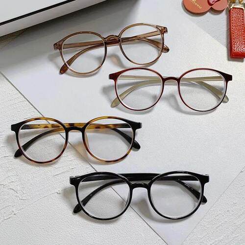 Round Frame Anti-blue Light Glasses Men and Women Myopia Gla