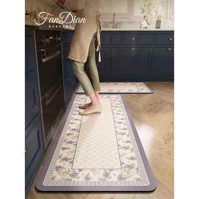 美式厨房地垫防滑防油，可擦可洗，硅藻泥足垫，吸水，防水，吸油