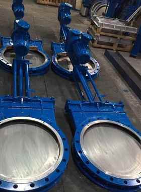 PZ273X-10P液动浆液阀DN300浆料闸板阀纸浆阀DN350液动浆料阀400