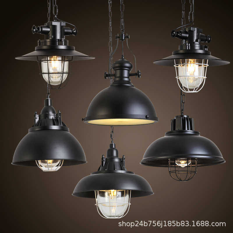 单头吊灯复古工业风单个创意办公室锅盖工矿灯灯罩理发店饭店灯具,家装灯饰光源,客厅吊灯,淘宝优惠券,粉丝福利购,淘宝优惠卷