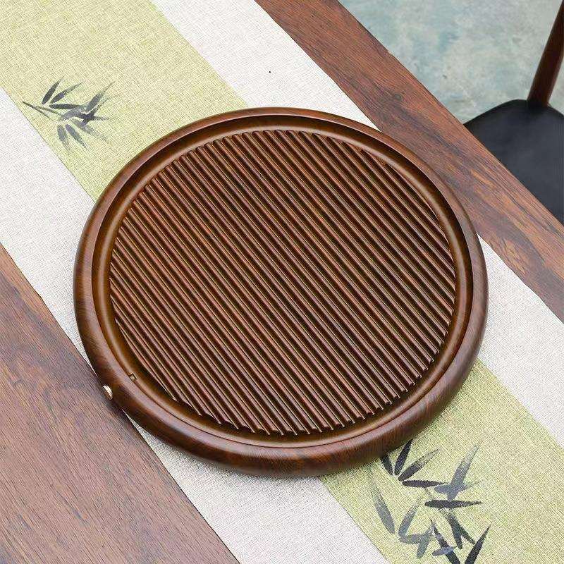实木茶盘新款整块原木家用排水式办公室电木款简约小干泡茶台
