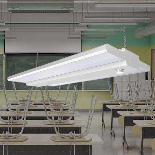 LED长条灯150w教室灯防眩光舞蹈室灯天棚灯600mm线性灯人体感应灯