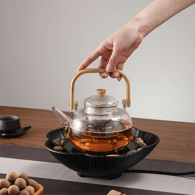围炉煮茶炉室内家用网红电陶炉蒸茶煮花茶茶具套装玻璃茶壶煮茶器
