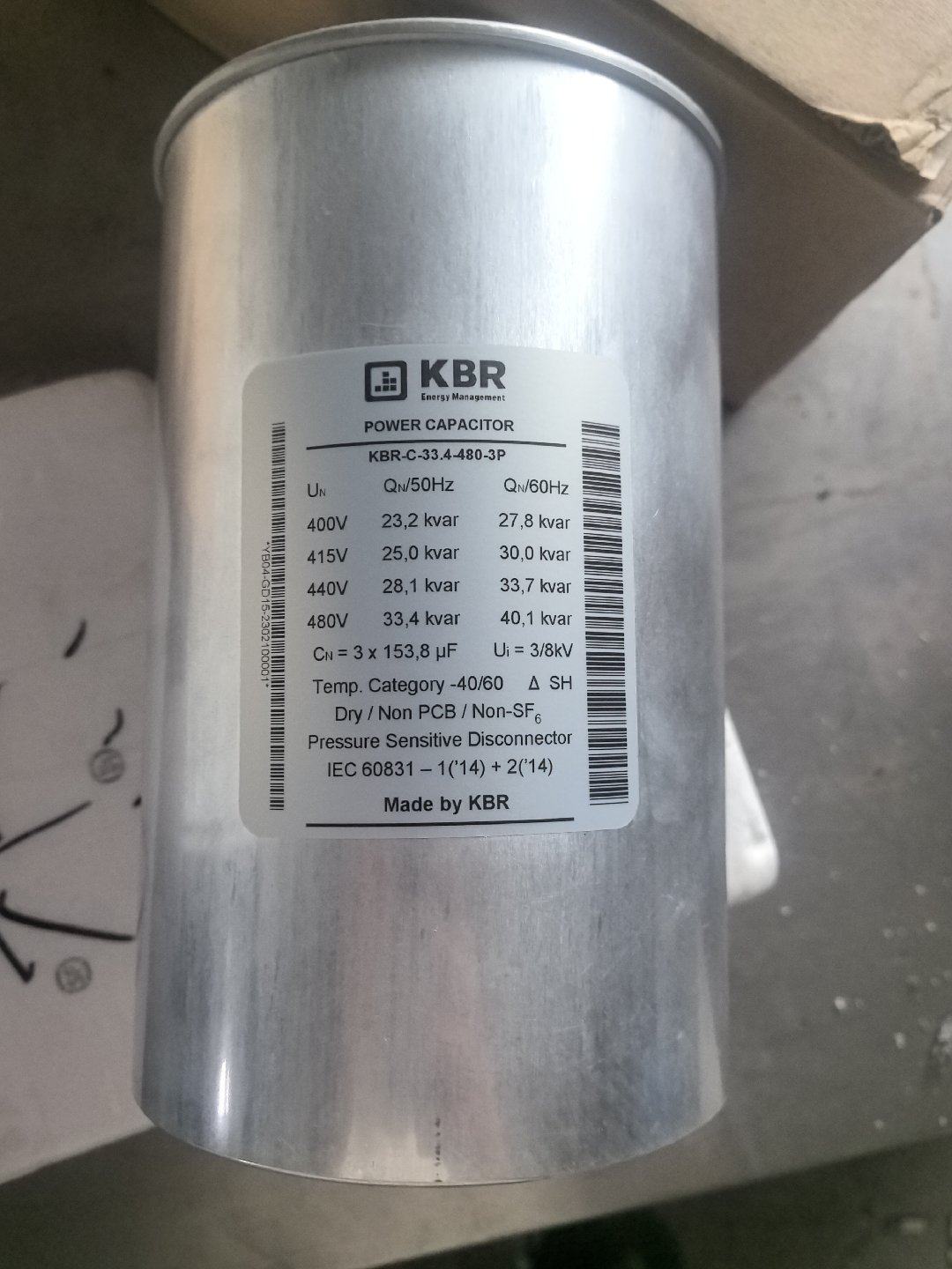 KBR电容KBR-C-33.4-480-3P，全新4个，议价