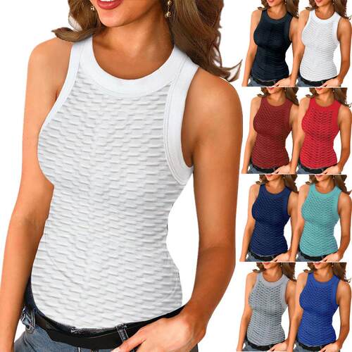 Women's tight knit vest T-shirt top