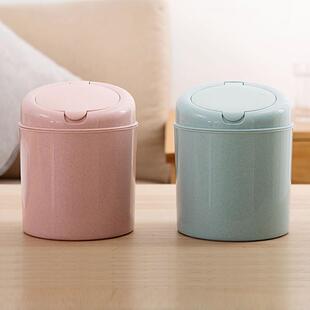Mini Lidded Storage Bucket Small Trash Can for Home Coffee T