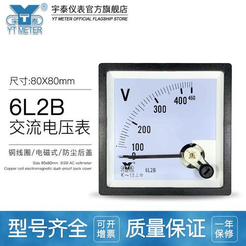 6L2B交流电压表250v 300v 450v 500v 600v 750v指针cp80 be80 ac