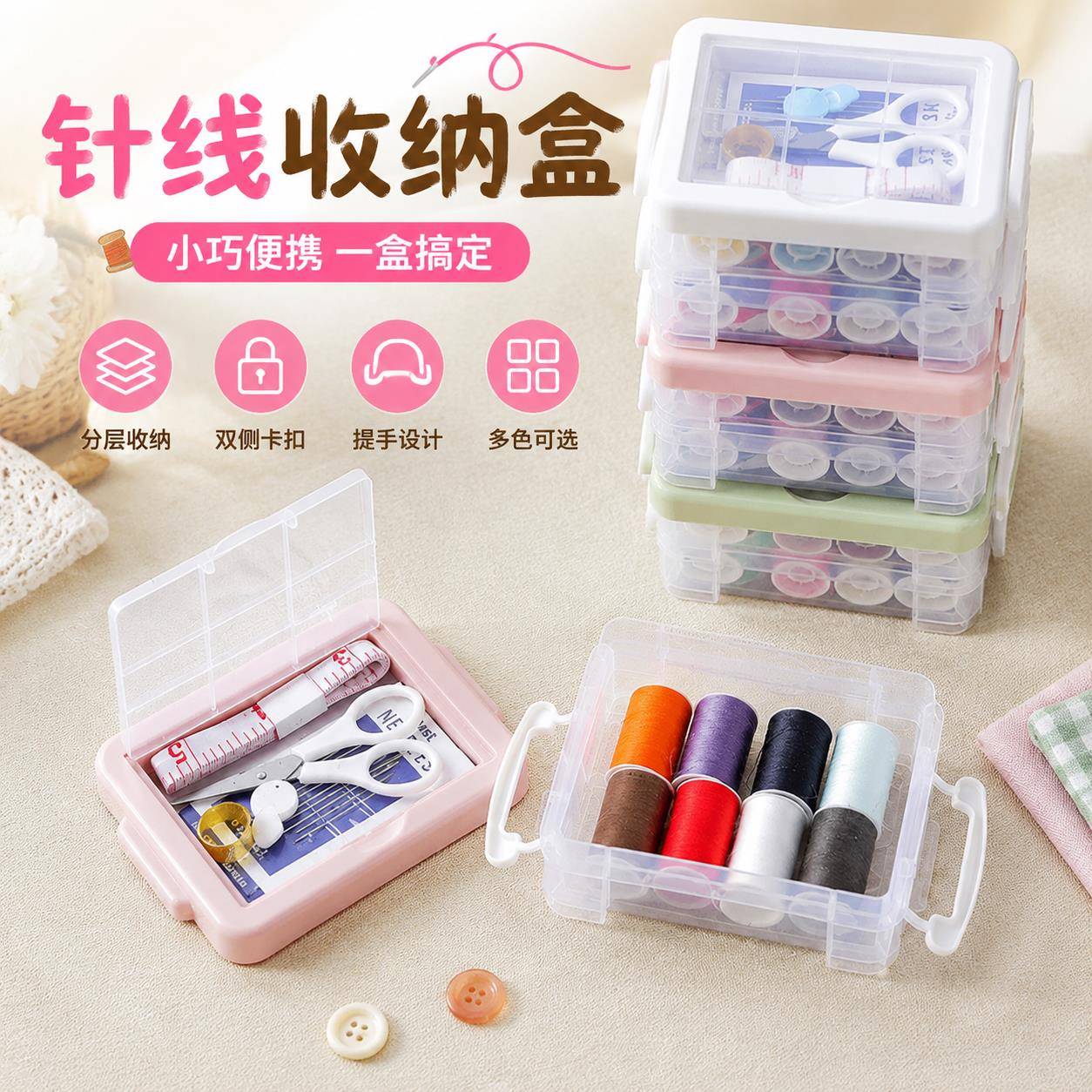 缝衣服神器针线包便携迷你家用手工针线盒别针穿针器缝纫工具套装