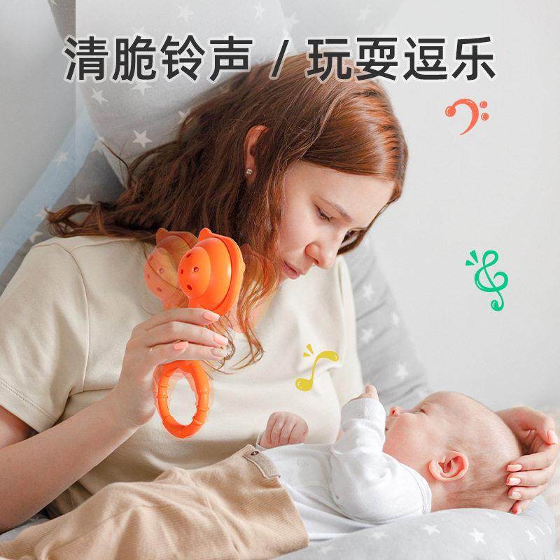 宝宝手摇铃玩具可啃咬固齿器0一1岁0到3个月抓握训练婴幼儿哄娃神,玩具/童车/益智/积木/模型,摇铃,淘宝优惠券,粉丝福利购,淘宝优惠卷