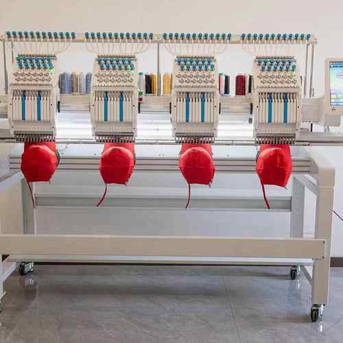 4头电脑绣花机成衣帽子个性化多头刺绣机高速四头电脑绣花机