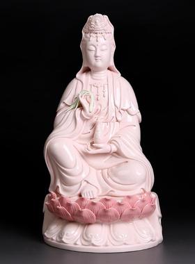 高档凝雅供 陶瓷南海观音化菩萨德佛像观世音菩萨客厅家用居家奉