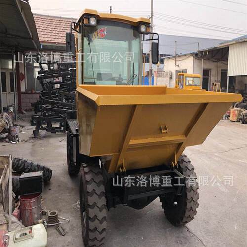 柴油前卸式翻斗车建筑施工物料转运卸料车侧翻式自装自卸翻斗车