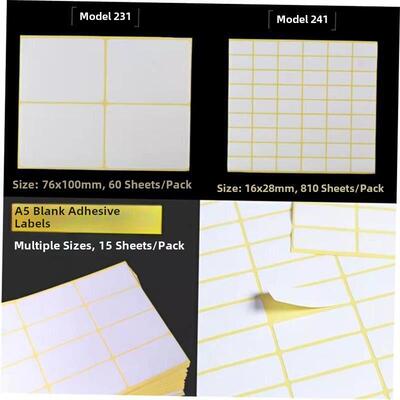 goldlong 75 white 5 label paste paper stickers to take标签贴