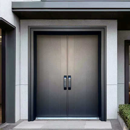 铸铝门别墅大门双开门农村乡村家用铜门防盗自建房子母入户进户门