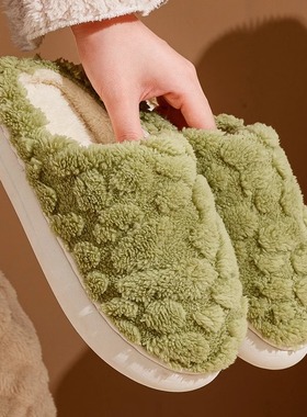棉拖鞋女士新款室内保暖踩屎感毛绒家居家用冬季防滑舒适棉拖男士