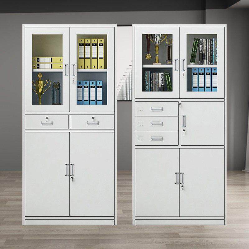 兰州市钢制文件柜铁皮柜矮柜办公室带锁员工凭证档案资料柜更衣柜