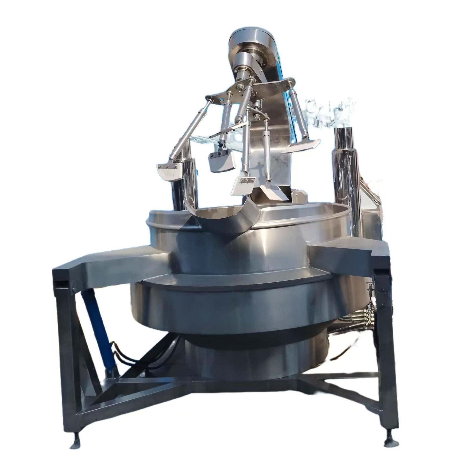 全自动行星搅拌炒锅大型辣火锅底料中草药熬煮酱炒制锅商用炒菜机