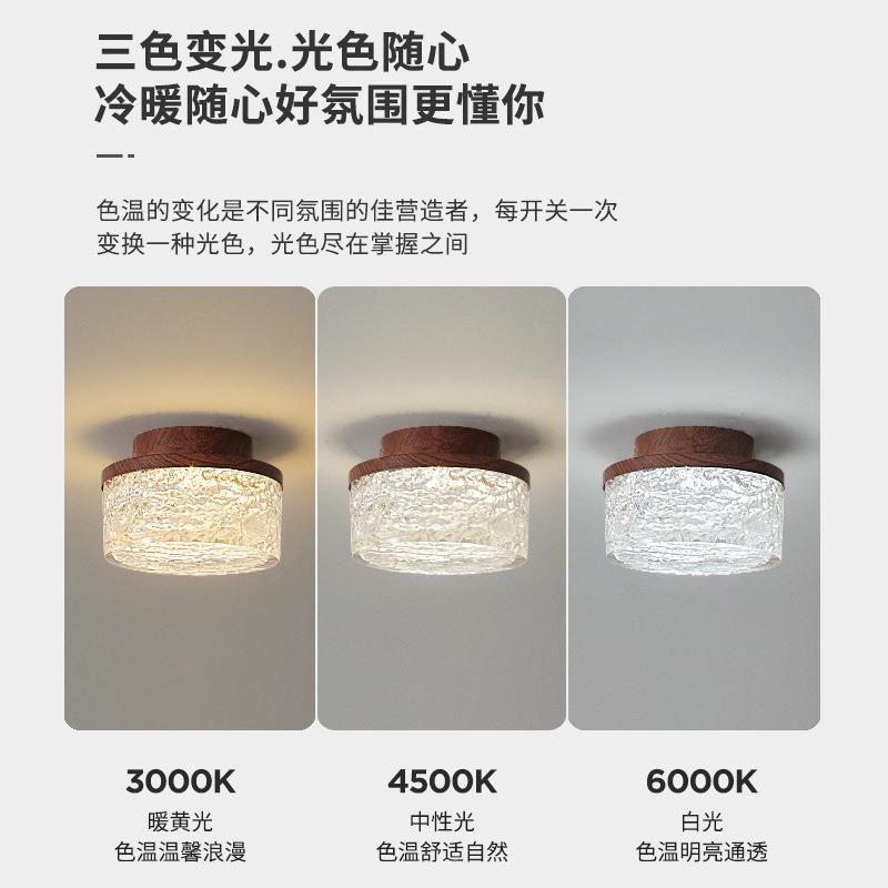 新中式过道入走廊吸顶灯中古风轻奢环树脂衣间阳保227台灯户门厅