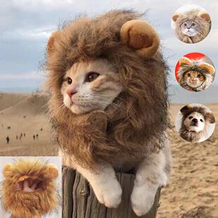 Dogs Lion Hat Cute And Pet Cat Dog Mane Wig Small For