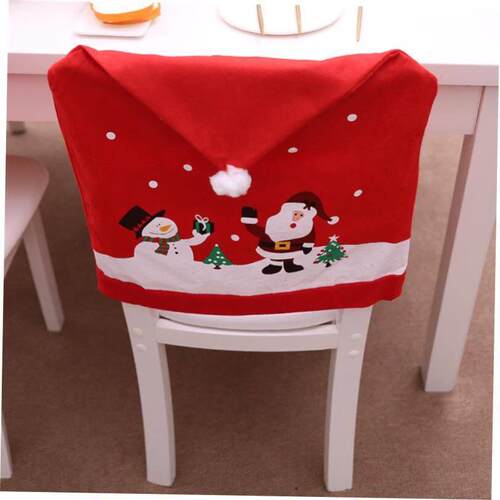 christmas decoration Cartoon Christmas chair with Santa hat
