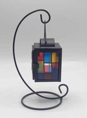 直销新款y056玻璃铁艺烛台家饰风灯婚庆道具摆件礼品工艺品现代简