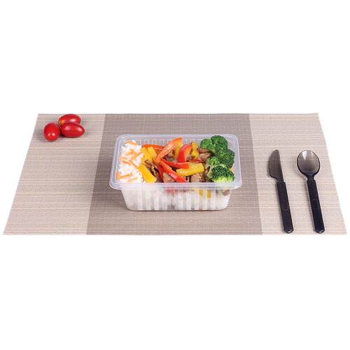 源头工厂PA-02单格长方形快餐盒带盖750ml一次性加厚打包盒饭盒