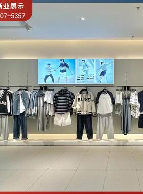 黑色服装店展示架男装店铺货架落地式双层陈列挂衣架铁艺金属包架