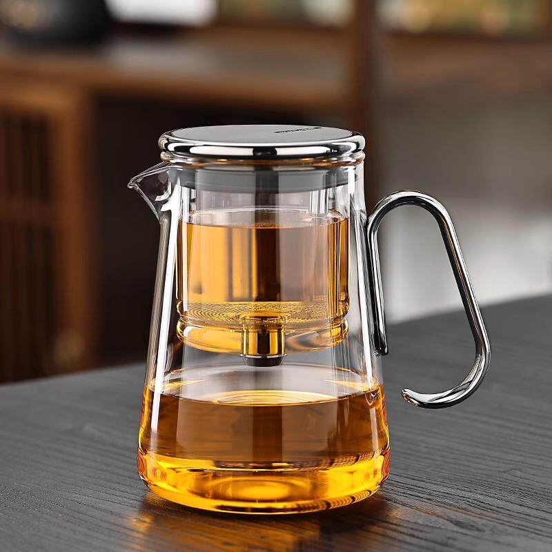 磁吸飘逸杯泡茶壶家用办公耐高温玻璃泡茶杯茶水分离茶具冲茶神器
