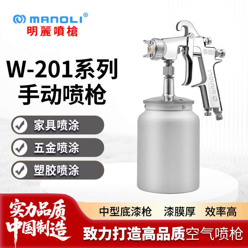 W-201喷枪 大口径家具门窗家具底漆喷枪 胶水沙发水性漆喷枪
