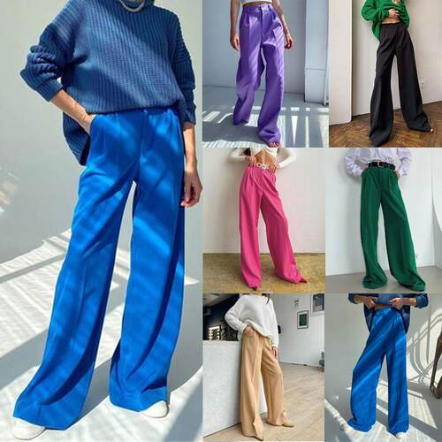 Black suit pants for women, high waisted and slimming,