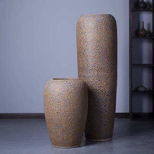 复古做旧陶瓷花瓶 景德镇陶瓷器落地大号花瓶客厅摆件三件套批发