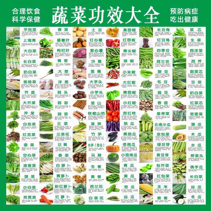 水果蔬菜简介功效大全营养介绍超市广告画墙贴大图海报贴纸挂图
