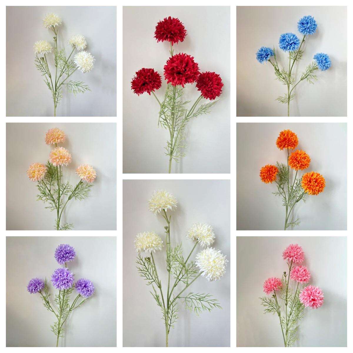 仿真花蒲公英乒乓菊假花绣球花家居客厅软装干花手捧花装饰品插花