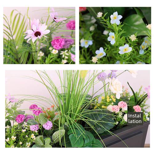 花箱花槽彷真绿植造景假植物组合室内外阳台橱窗高围栏景观摆装饰