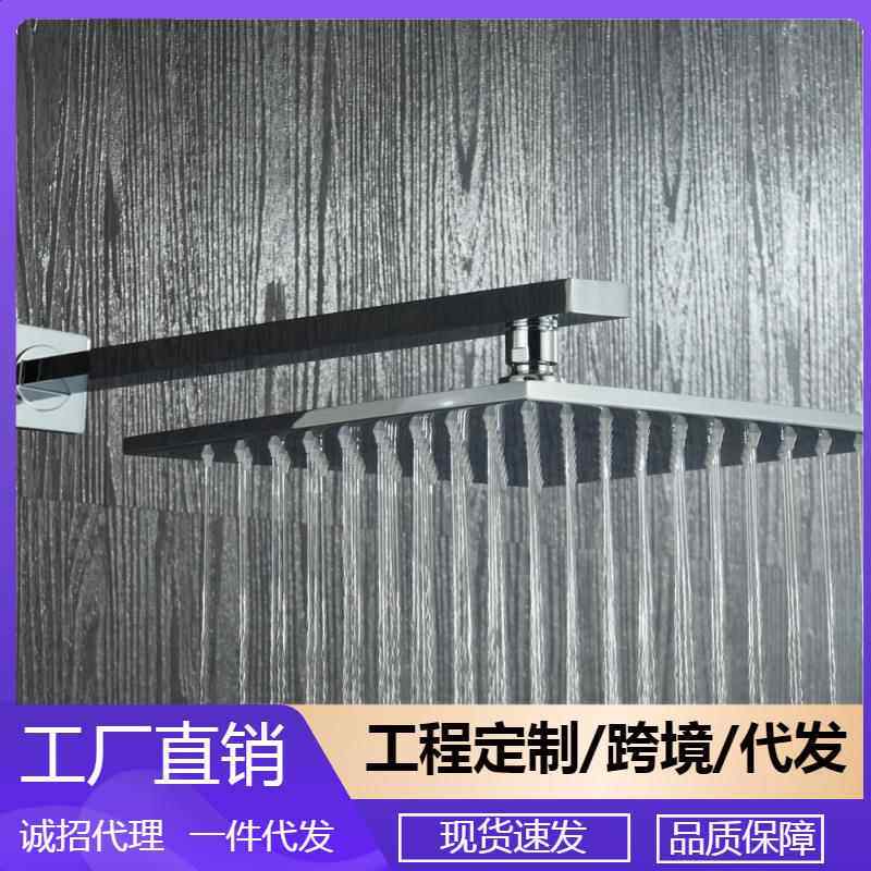 全铜顶喷花洒喷头酒店别墅宾馆洗浴吊顶入墙式大淋浴大花洒头套装