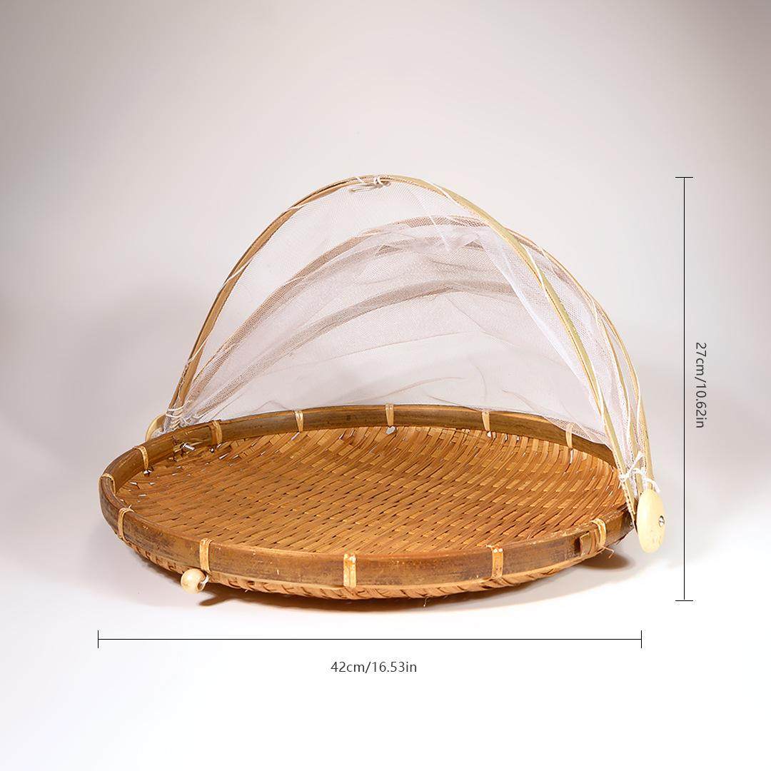 竹编筛子防尘红薯有盖网罩网架防虫农村晾晒神器晒肉菜网架竹簸箕,特色手工艺,竹编/竹雕,淘宝优惠券,粉丝福利购,淘宝优惠卷