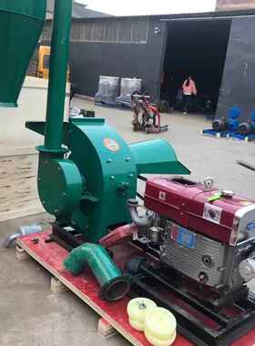 双口锤片式饲料WGM粉碎玉料米芯花生秧草机糠机干湿两用秸秆粉碎