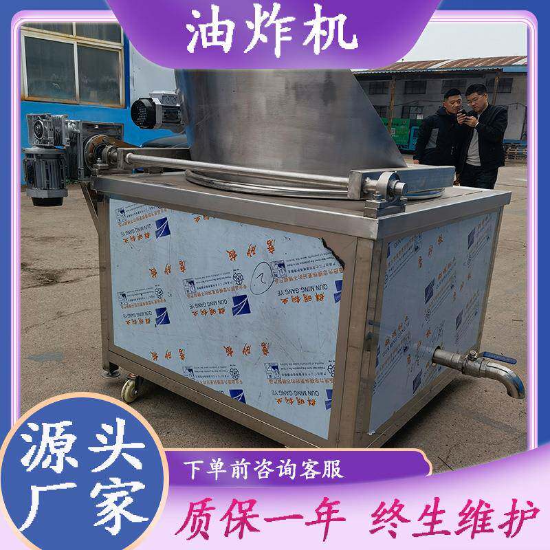 商用鸡叉鸡架油炸锅生物颗粒多功能油炸机全自动江米条油炸设备