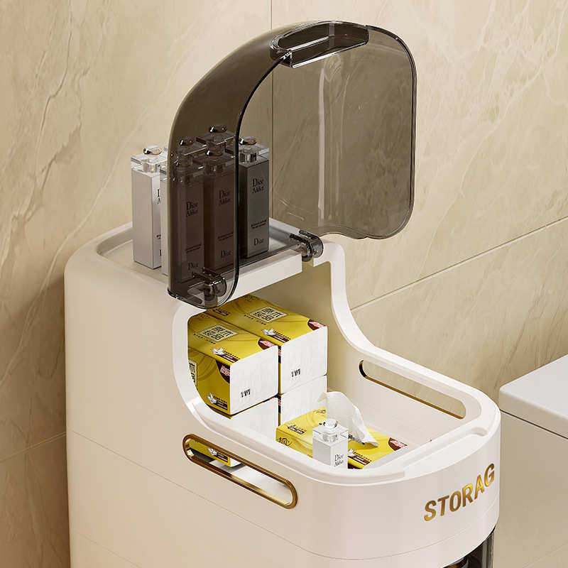 升级款抽屉式浴室窄缝柜免安装厕所卫生间储物柜落地夹缝收纳柜18