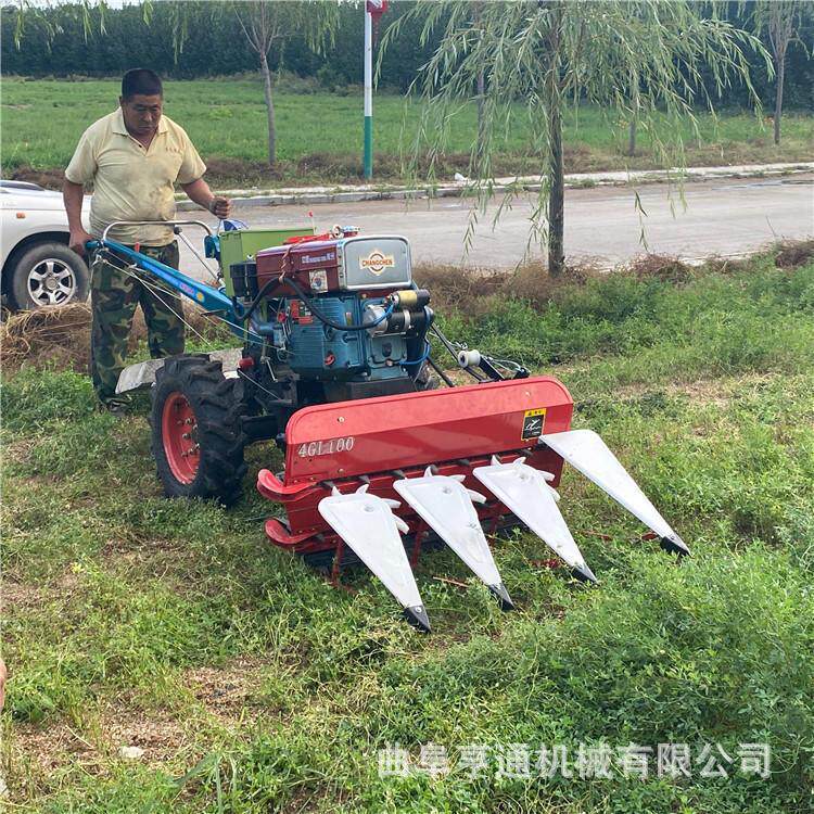 手扶式水稻割晒机 农用艾草割晒机 一边倒皇竹草割倒机